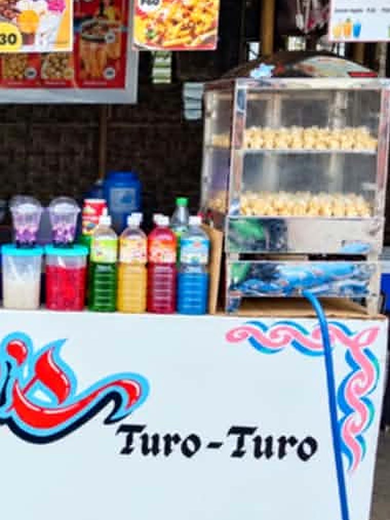 Fish balls, fruit soda and cold drinks at Amy's Turo-Turo